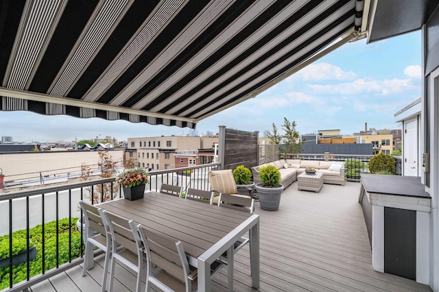 74 Madison St Unit 2, Hoboken, NJ 07030 - deck featuring an outdoor living space and outdoor dining area