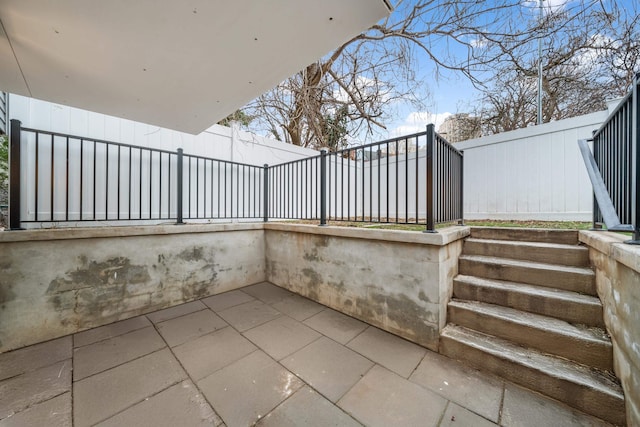 view of patio / terrace with a fenced backyard