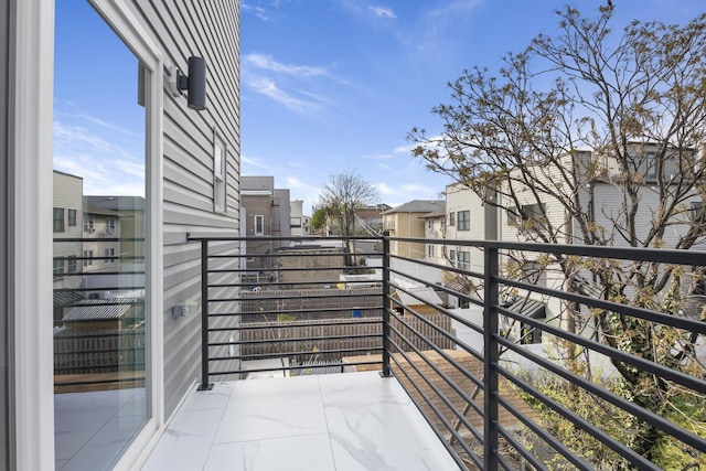 balcony with a residential view