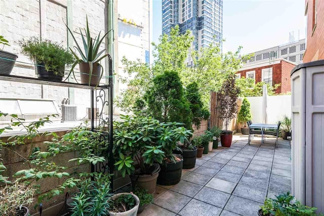 view of patio with cooling unit