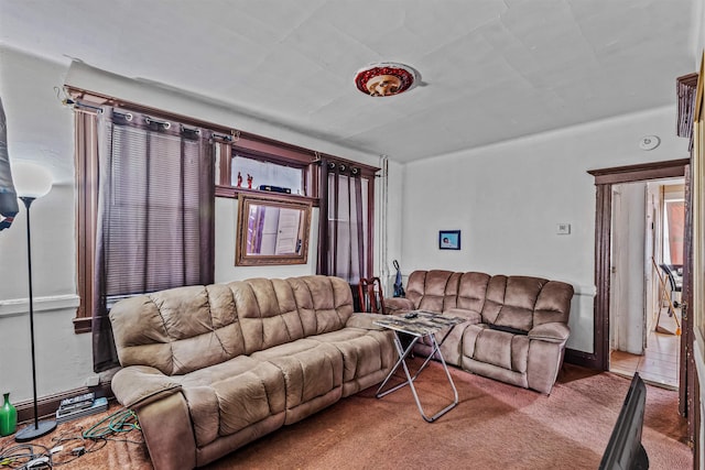 view of carpeted living room