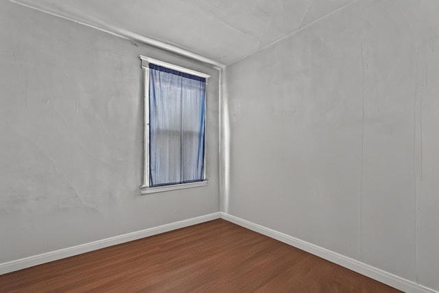 spare room featuring wood-type flooring