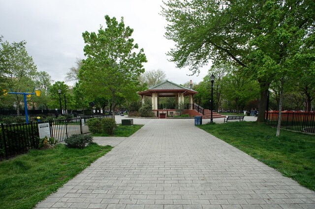 304 Pavonia Ave Unit 202, Jersey City, NJ 07302 - view of property's community featuring a gazebo and decorative driveway