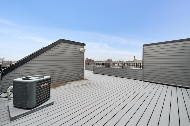 deck with cooling unit