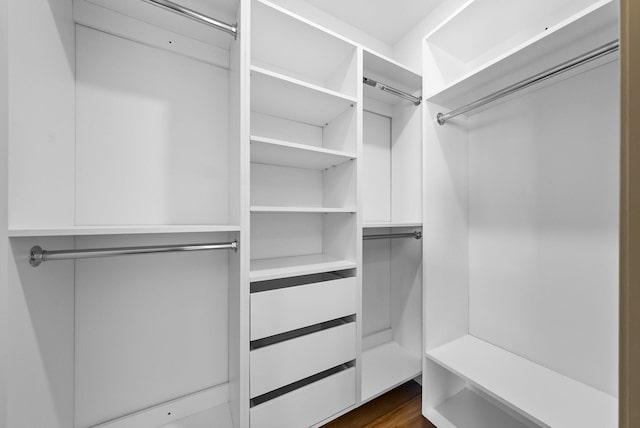 166 New York Ave Unit 2, Jersey City, NJ 07307 - walk in closet with dark wood-style flooring
