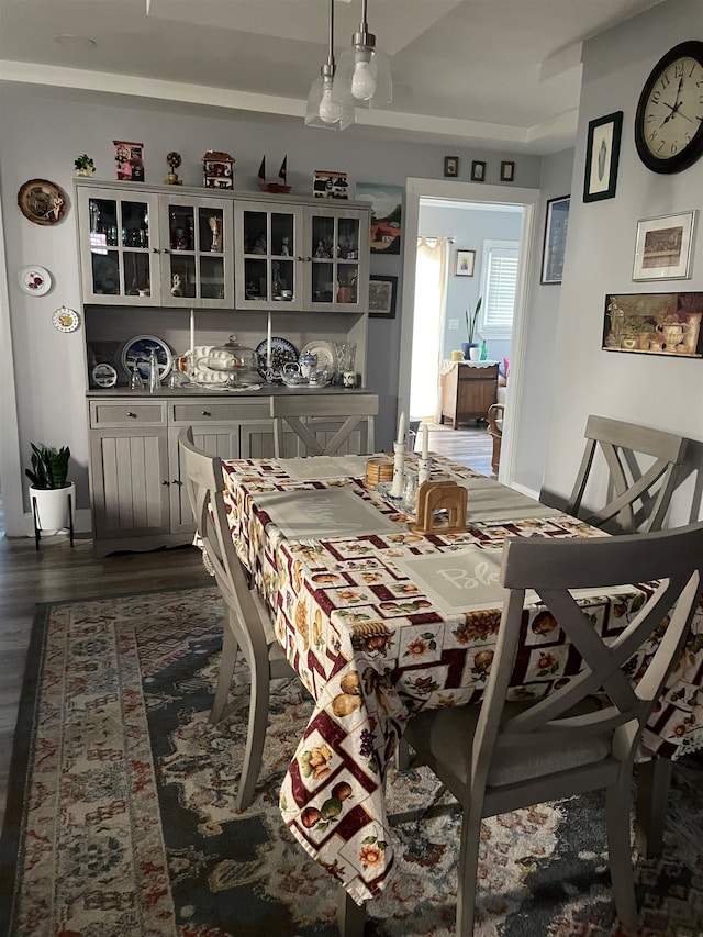 dining room featuring dark hardwood / wood-style floors