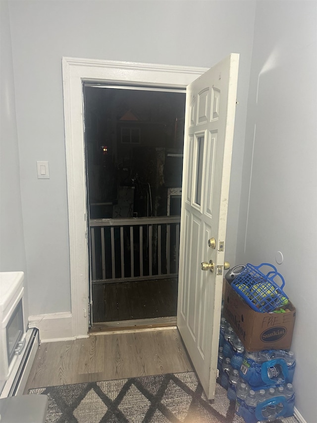 room details featuring hardwood / wood-style floors