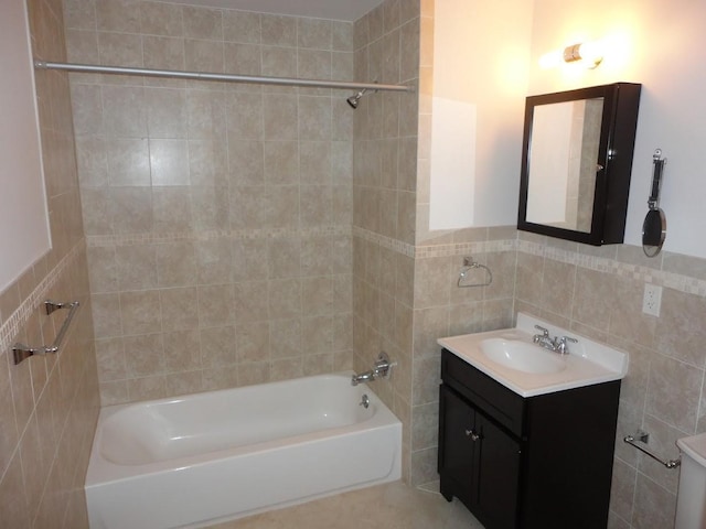 809 22nd St Unit 905, Union City, NJ 07087 - bathroom with tile walls, bathtub / shower combination, and vanity