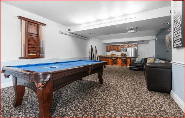 809 22nd St Unit 905, Union City, NJ 07087 - recreation room featuring billiards table, carpet flooring, and baseboards