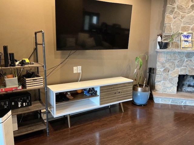 308 Sea Isle Ky Unit 308, Secaucus, NJ 07094 - detailed view of wood finished floors and a fireplace