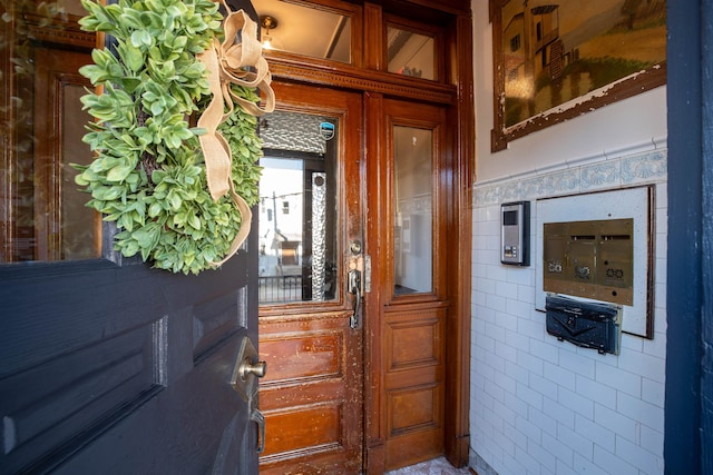 view of doorway to property