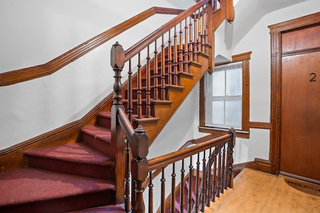 stairway with carpet