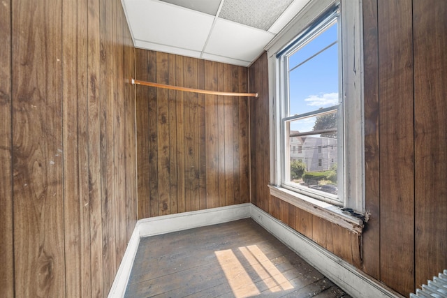152 Bidwell Ave, Jersey City, NJ 07305 - empty room featuring wood-type flooring and wood walls