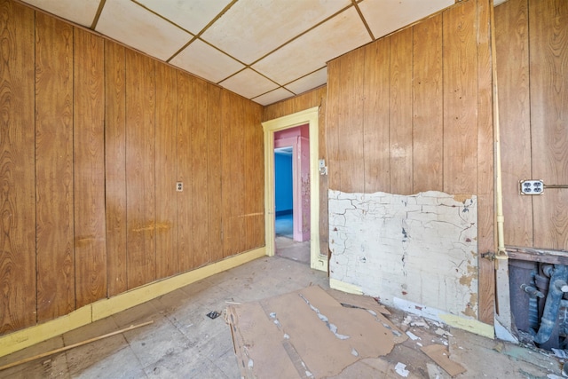 152 Bidwell Ave, Jersey City, NJ 07305 - empty room with wooden walls