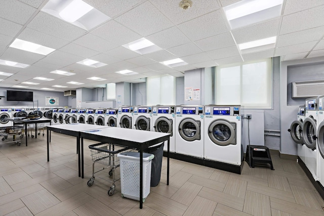 shared laundry with independent washer and dryer