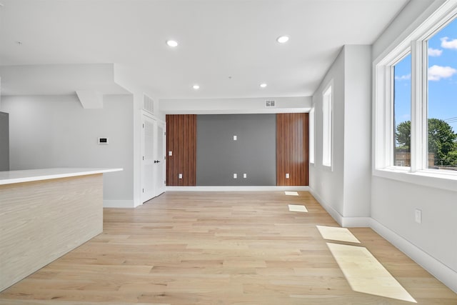 empty room featuring light hardwood / wood-style floors