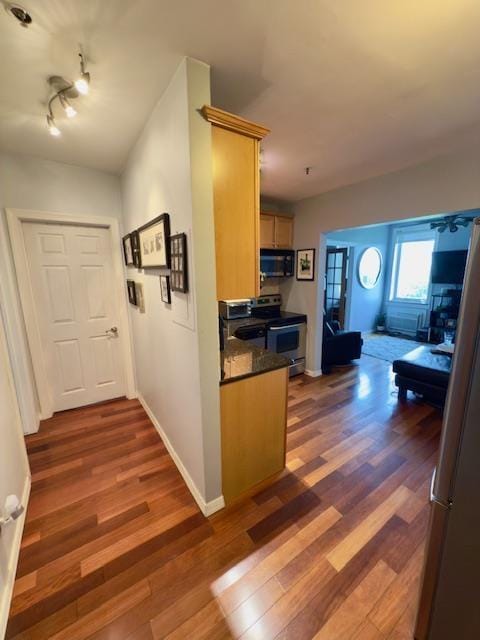 108 Waldo Ave Unit 4A, Jersey City, NJ 07306 - hallway featuring dark wood-style flooring