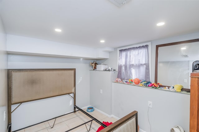 view of tiled bedroom