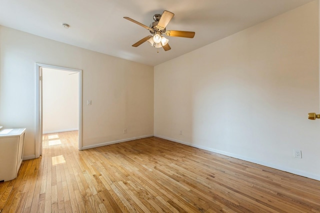 31 75th St Unit 9, North Bergen, NJ 07047 - spare room featuring light wood finished floors, ceiling fan, and a smoke detector