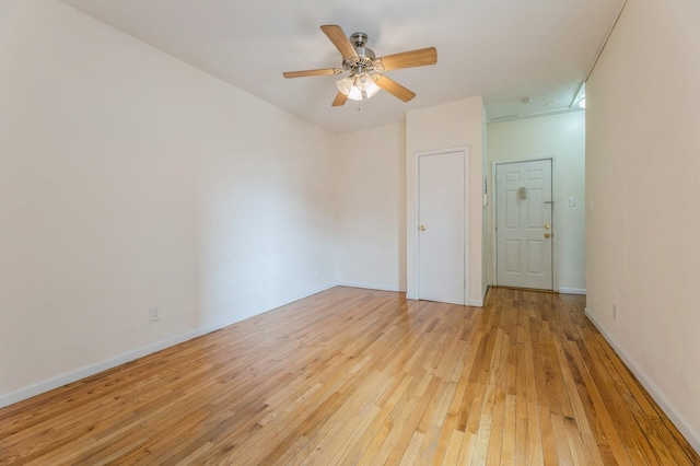 31 75th St Unit 9, North Bergen, NJ 07047 - unfurnished room with light wood-type flooring and a ceiling fan