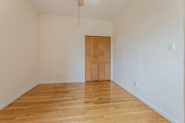 31 75th St Unit 9, North Bergen, NJ 07047 - empty room featuring light wood finished floors and a ceiling fan