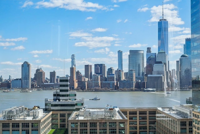 view of city featuring a water view