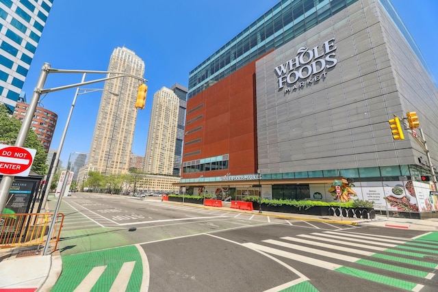 view of building exterior with a view of city