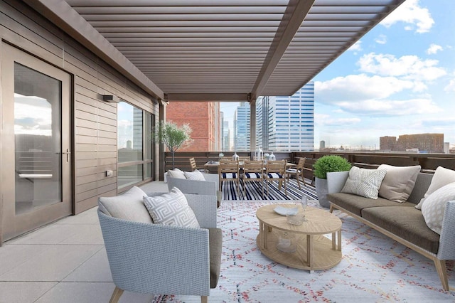 view of patio / terrace with an outdoor living space