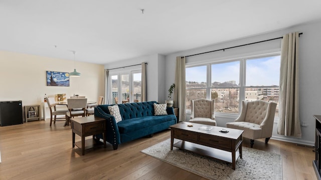 344 The Promenade Unit 344, Edgewater, NJ 07020 - living area with light wood-type flooring