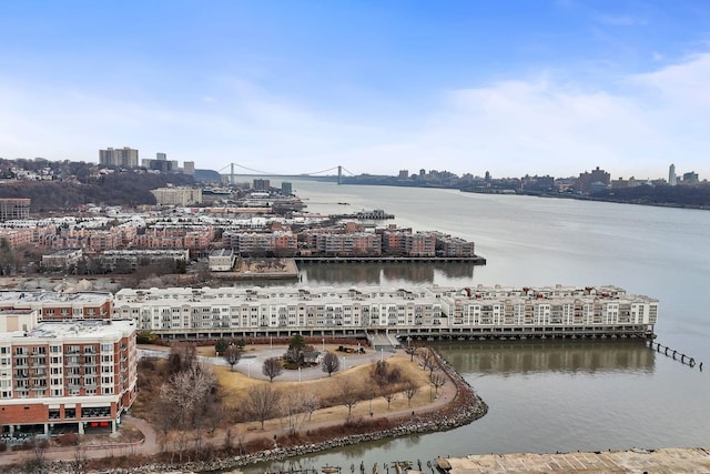 344 The Promenade Unit 344, Edgewater, NJ 07020 - exterior space featuring a view of city and a water view