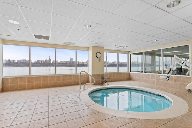 344 The Promenade Unit 344, Edgewater, NJ 07020 - view of pool with a water view