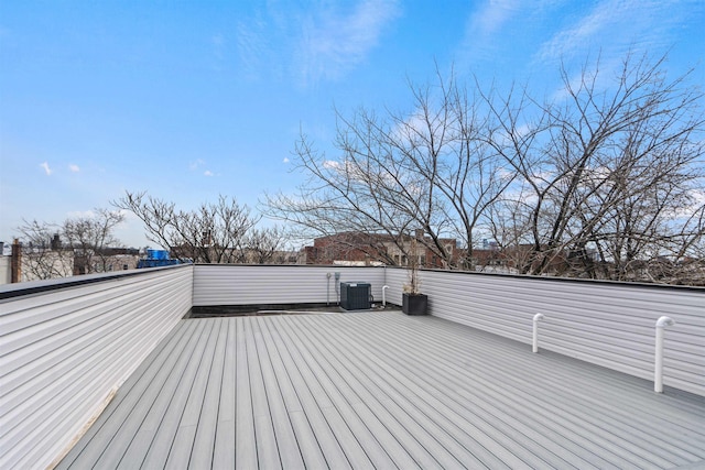 28 Cambridge Ave Unit 2, Jersey City, NJ 07307 - wooden deck with cooling unit