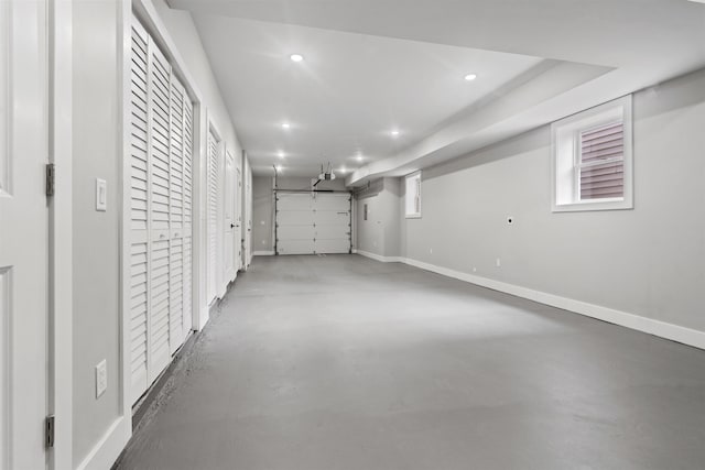 28 Cambridge Ave Unit 2, Jersey City, NJ 07307 - garage with baseboards and recessed lighting