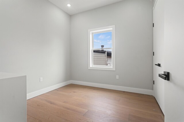28 Cambridge Ave Unit 2, Jersey City, NJ 07307 - spare room with baseboards and light wood-style flooring