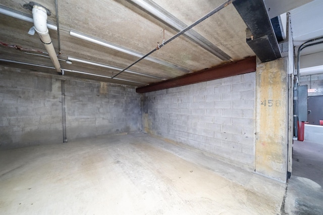 456 9th St Unit 458, Hoboken, NJ 07030 - unfinished below grade area with concrete block wall