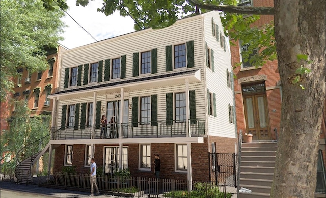 view of front of house with french doors