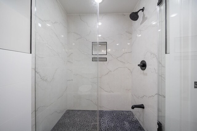 45 Graham St Unit 1, Jersey City, NJ 07307 - bathroom featuring a marble finish shower