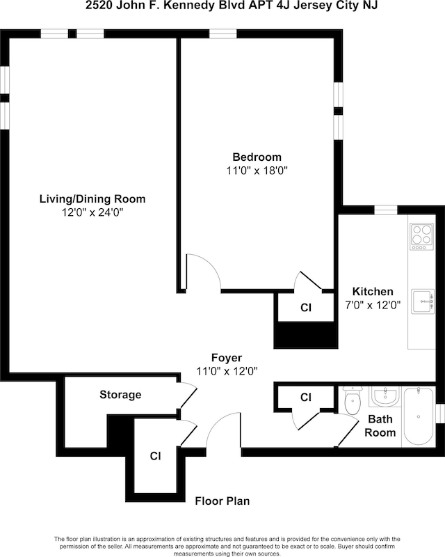 2520 Kennedy Blvd Unit 4J, Jersey City, NJ 07304 - room layout