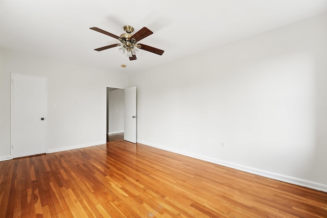 2520 Kennedy Blvd Unit 4J, Jersey City, NJ 07304 - empty room featuring light wood-style flooring, baseboards, and a ceiling fan