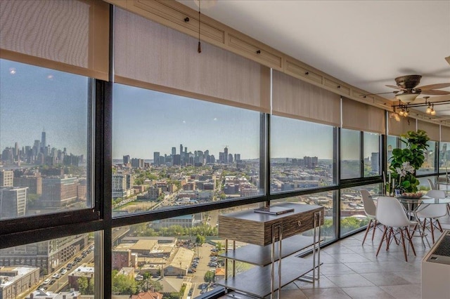 380 Mountain Rd Unit 808, Union City, NJ 07087 - sunroom / solarium with a view of skyline