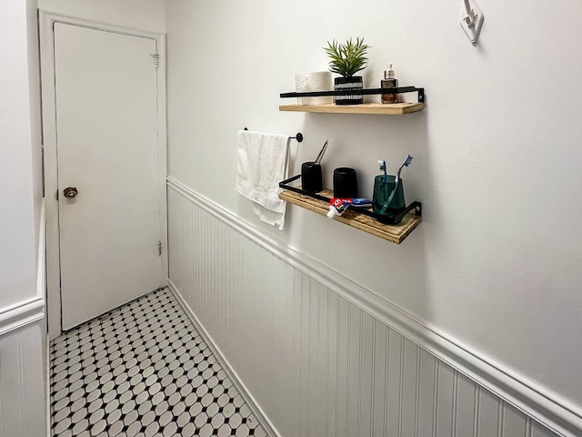 36 Duncan Ave Unit D2, Jersey City, NJ 07304 - corridor with a wainscoted wall