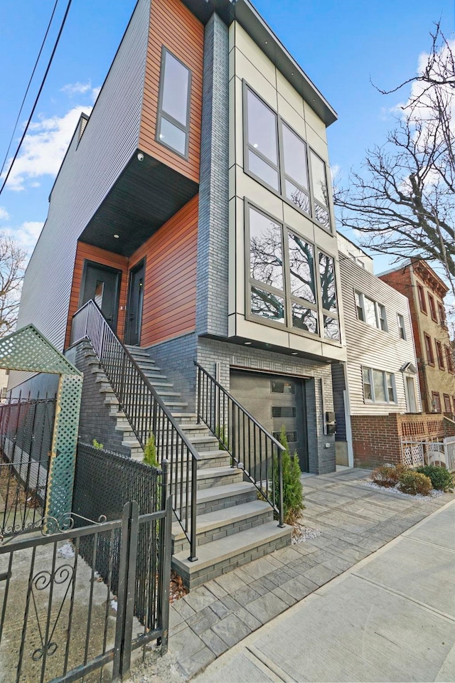 view of property featuring a garage