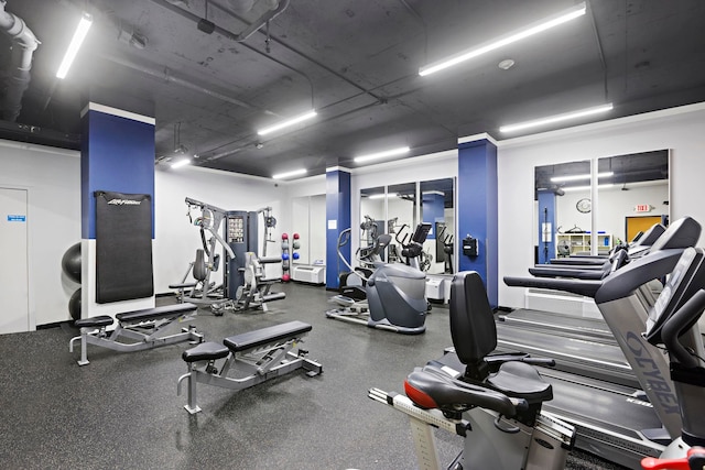 view of exercise room