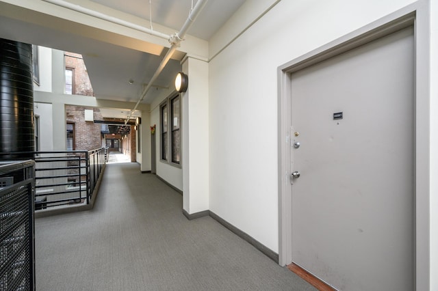 187 Wayne St Unit 205, Jersey City, NJ 07302 - hallway featuring carpet, baseboards, and healthy amount of natural light