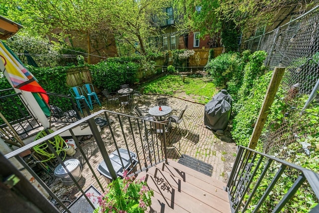 balcony featuring a patio area