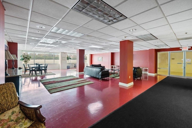 217 The Promenade Unit 217, Edgewater, NJ 07020 - community lobby with a drop ceiling