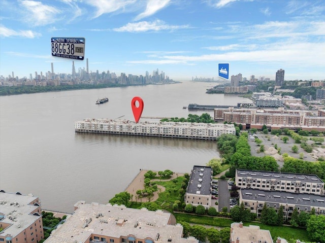 217 The Promenade Unit 217, Edgewater, NJ 07020 - bird's eye view of a nearby body of water and skyline