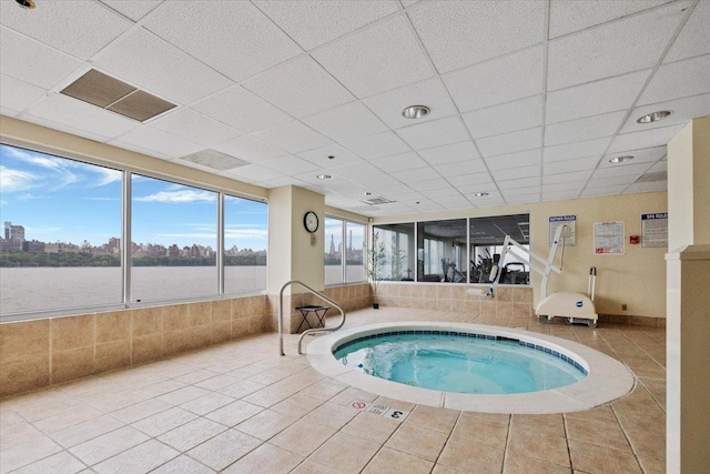 217 The Promenade Unit 217, Edgewater, NJ 07020 - view of pool featuring a water view and a hot tub