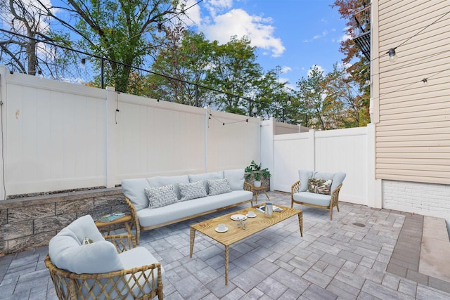 view of patio / terrace with an outdoor hangout area