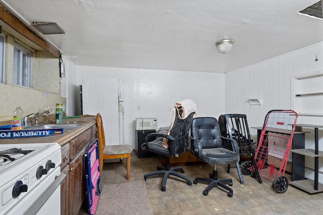 interior space featuring sink